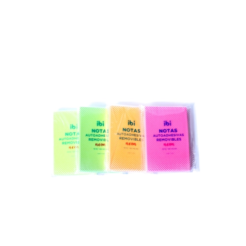 NOTAS AUTOADH. 76x51mm 100hs NEON AMARILLO