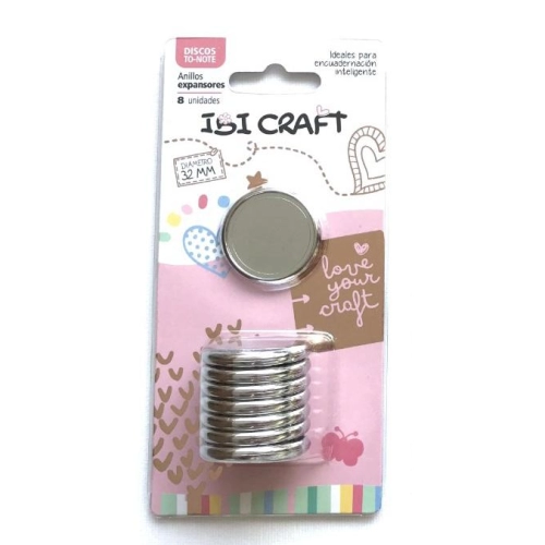 DISCOS DE EXPANSION 32mm x 8pcs PLATA