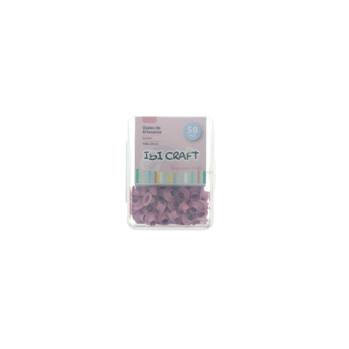 OJALIILLOS ALUMINIO (EYELET) 50 Pcs ROSA PASTEL