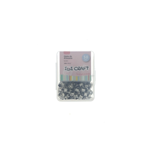 OJALIILLOS ALUMINIO (EYELET) 50 Pcs PLATA