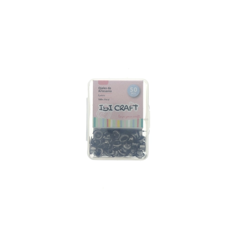 OJALIILLOS ALUMINIO (EYELET) 50 Pcs NEGRO METALIZA