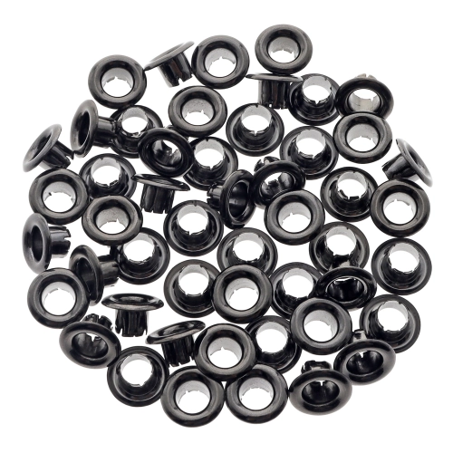 OJALIILLOS ALUMINIO (EYELET) 50 Pcs NEGRO METALIZA