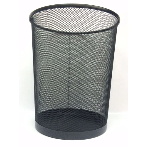 CESTO PAPELERO METALICO 34CM NEGRO
