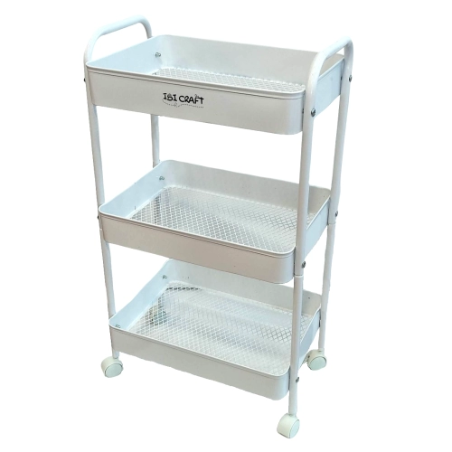 CARRO ORGANIZADOR MOVIL IBICRAFT 43x31x78Cm BLANCO