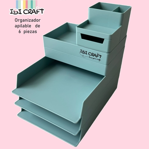 ORGANIZADOR SET IBICRAFT VERDE PASTEL