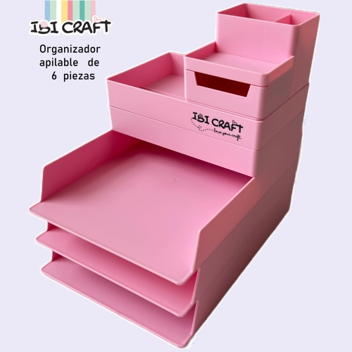 ORGANIZADOR SET IBICRAFT ROSA PASTEL
